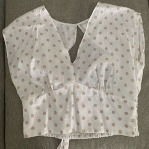 Polka Dot Open Back Top